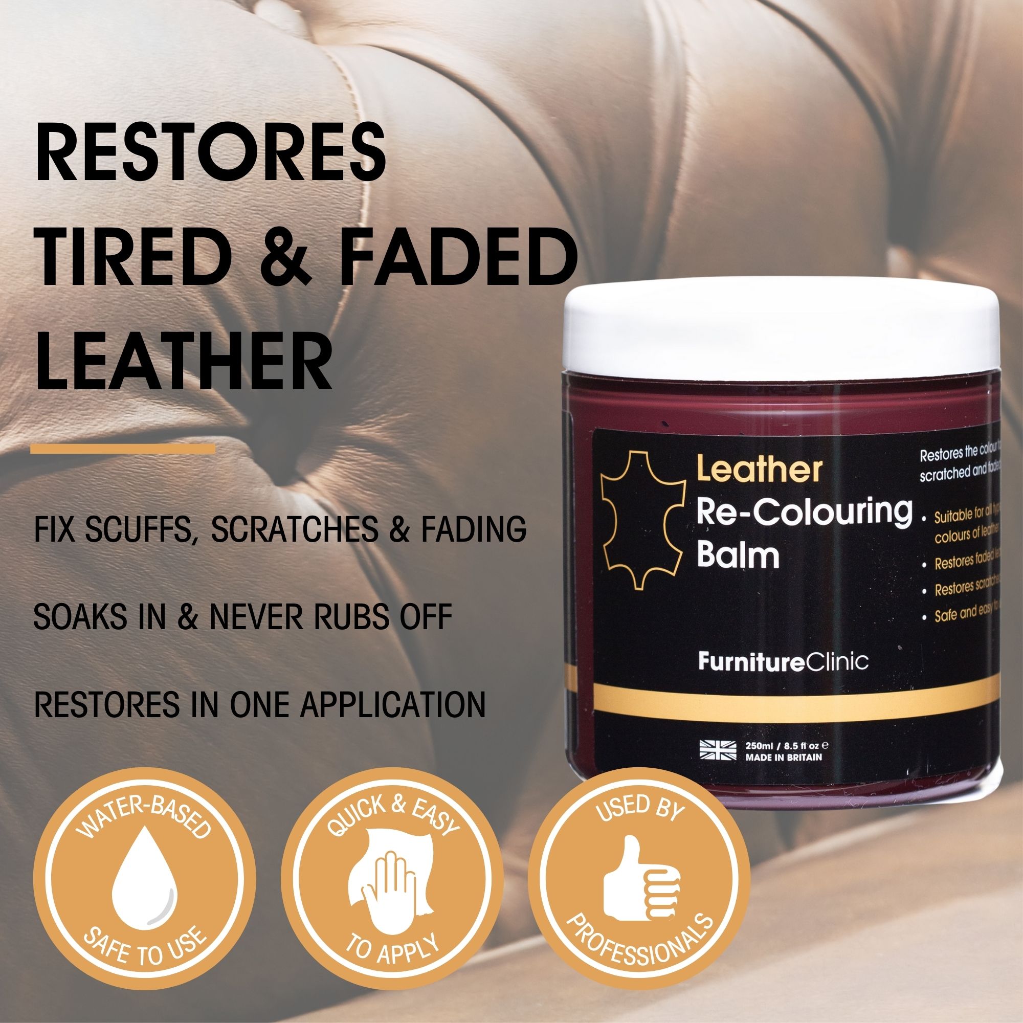 Furniture Clinic Leather Re-Coloring Balm Black 8.5-oz Scent Leather  Cleaner and Conditioner Liquid in the Furniture & Upholstery Cleaners  department at